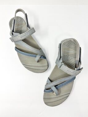 Merrell Freesia Performance Sport Sandals Sky Blue Gray Womens Size 9